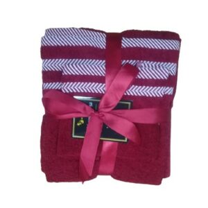 Plush Burgundy 3PC Towel Set
