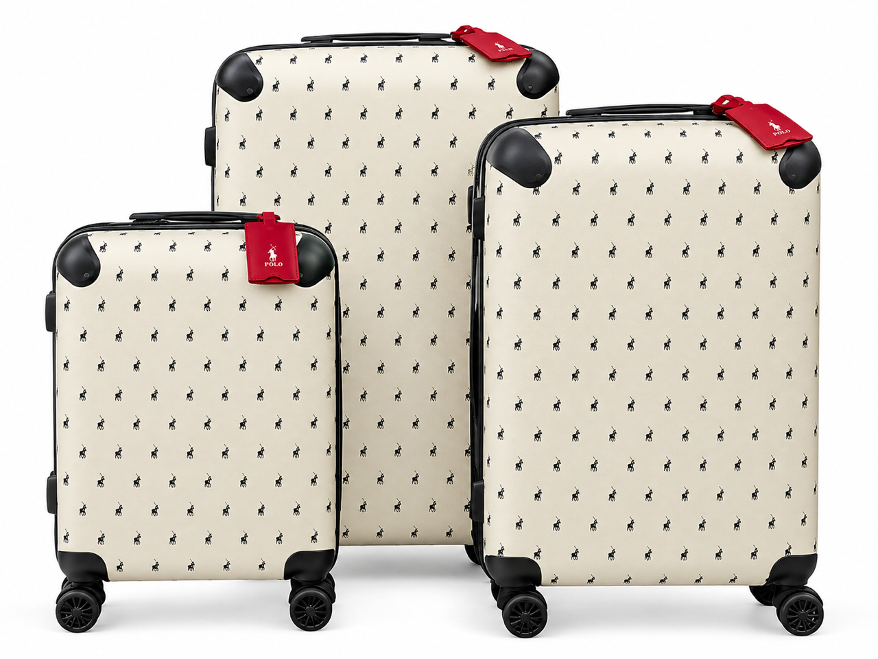 Polo Classic Double Pack  White Luggage set