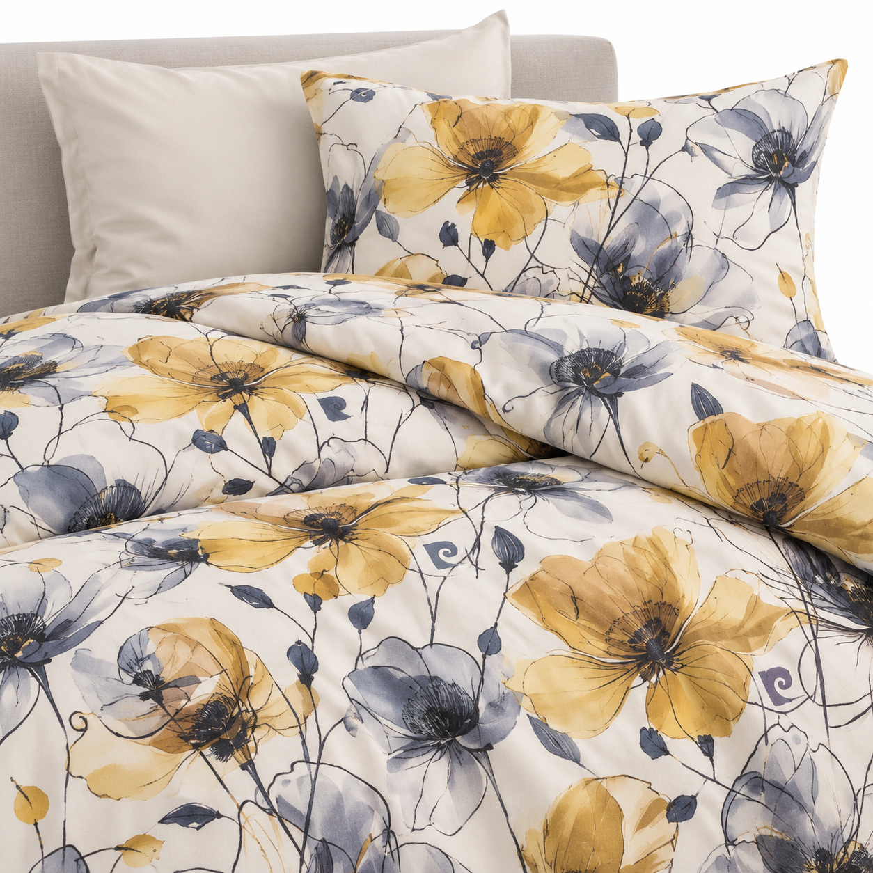 Ivory Poppy Duvet Set-5 (1)