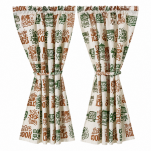 Cafe Curtain Linen Look - Kitchen Rules