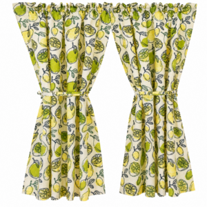 Cafe Curtain Linen Look -Lemon Malt