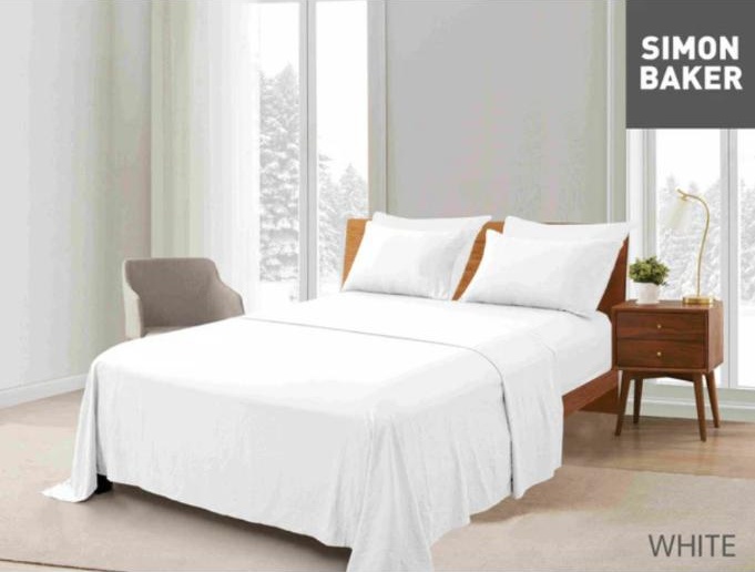 Simon Baker Vintage Washed Sheet Set White
